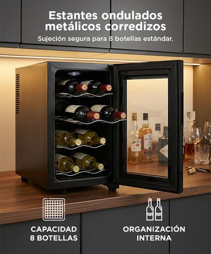 Cava De Vino Coolfroz WCTE0008 8 Botellas Termoelectrica Display Led - 4