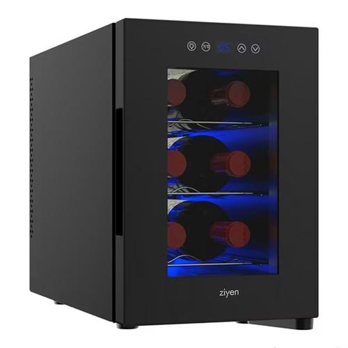 Cava De Vinos Ziyen Capacidad 6 Botellas Refrigeración Iluminación Interior LED  - 0