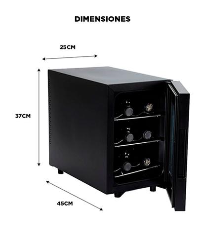 Cava De Vinos Ziyen Capacidad 6 Botellas Refrigeración Iluminación Interior LED  - 5