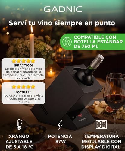 Cava Enfriadora De Botella Gadnic Individual Temperatura Ajustable 5 a 18 °C Botellas Diámetro 90 mm  - 1