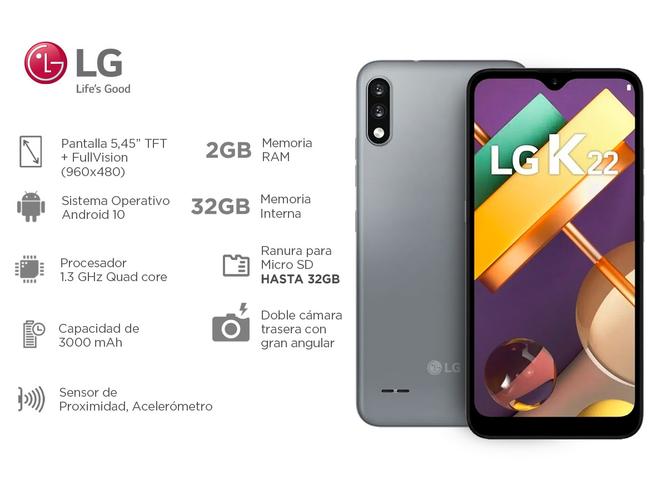 Celular LG K22 32Gb 2Gb Ram 6,2 HD Quad Core - 1