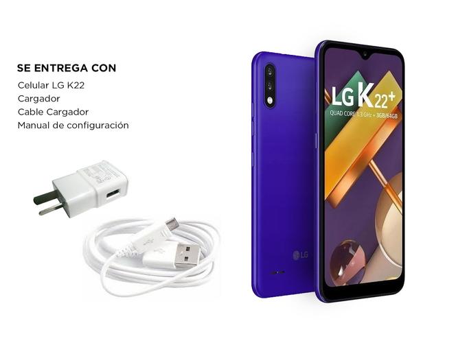 Celular LG K22+ Azul 64Gb 3Gb Ram 6,2 HD Quad Core - 6