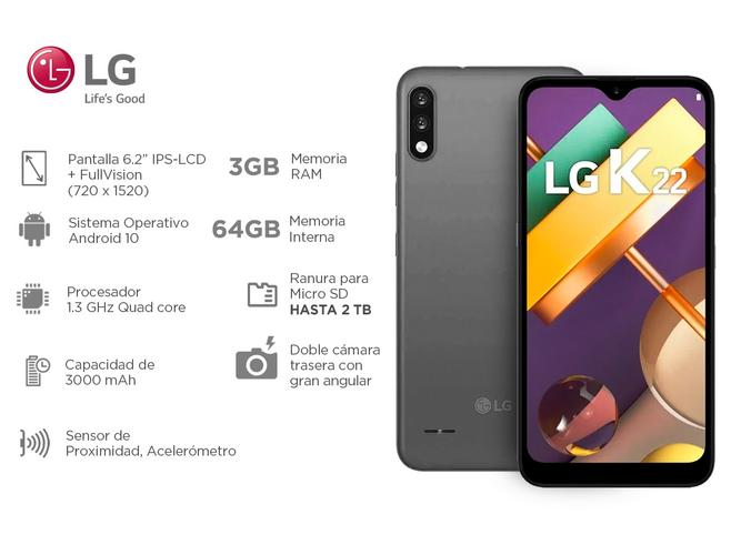 Celular LG K22+ 64Gb 3Gb Ram 6,2 HD Quad Core - 1