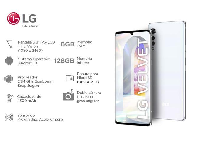 Celular LG Velvet 128Gb 6Gb Ram 6,8 FHD Snapdragon 845 Ip68 - 1