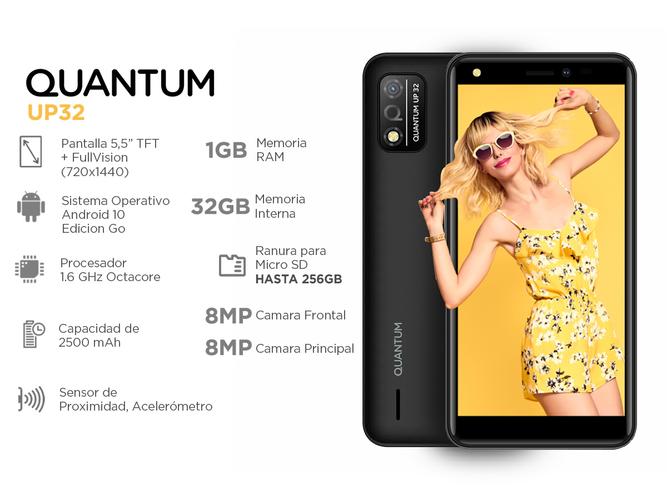 Celular Quantum UP32 Negro 32GB 1GB - 1