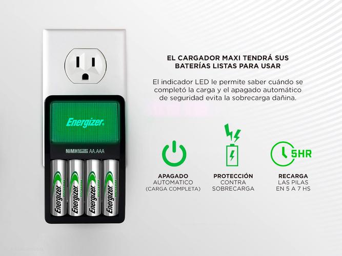 Cargador Maxi Energizer + 2 Pilas AA Recargables  - 2