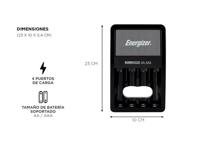 Cargador Maxi Energizer + 2 Pilas AA Recargables  - 3