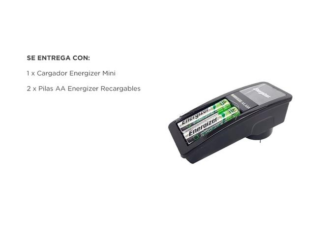 Cargador Mini Energizer + 2 Pilas AA Recargables  - 4