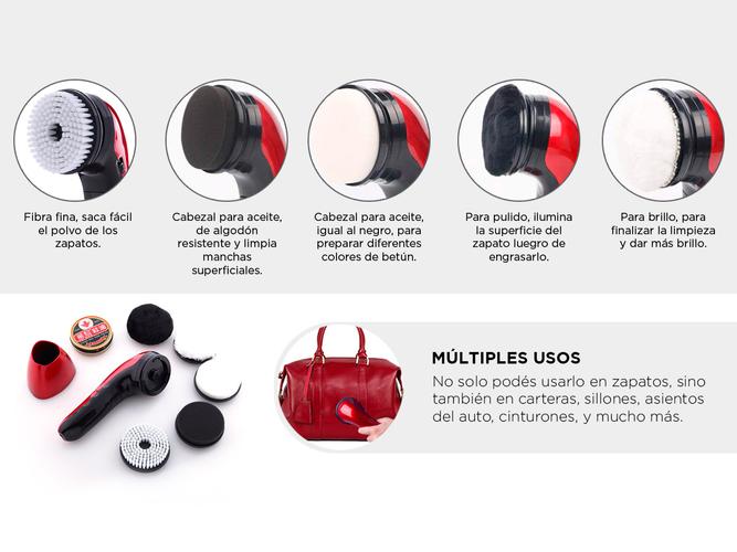 Cepillo Limpiador de Zapatos Gadnic ALO19 Eléctrico Automático Pulidor - 3