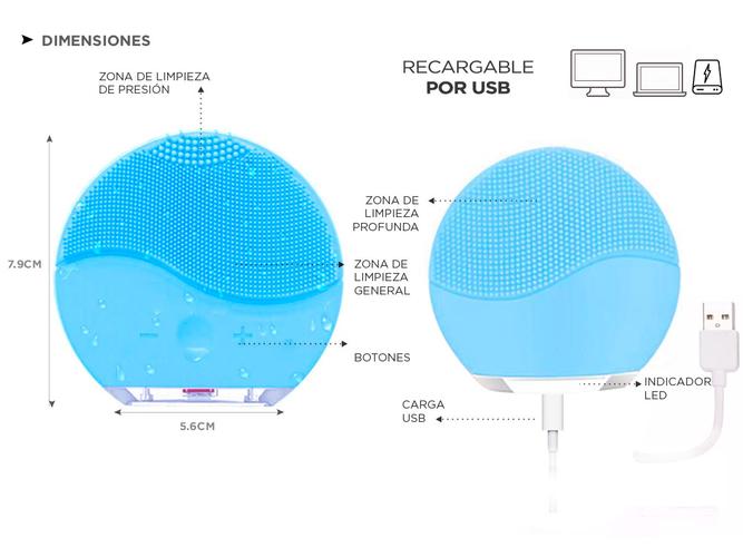 Cepillo Facial Masajeador Gadnic FCB3000 Usado - 4