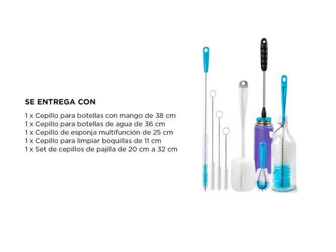 Juego de 8 Cepillos De Limpieza Gadnic Multifuncional de Mango Largo - 4