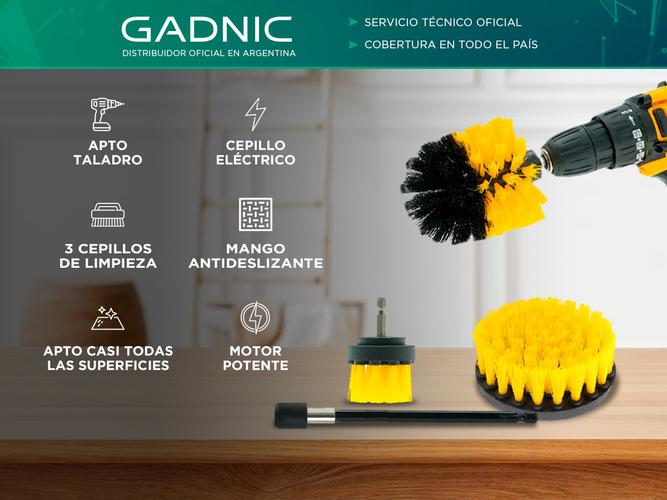 Set de Cepillos de Limpieza Gadnic Cleaner02 4 Cabezales Aptos para Taladro - 1