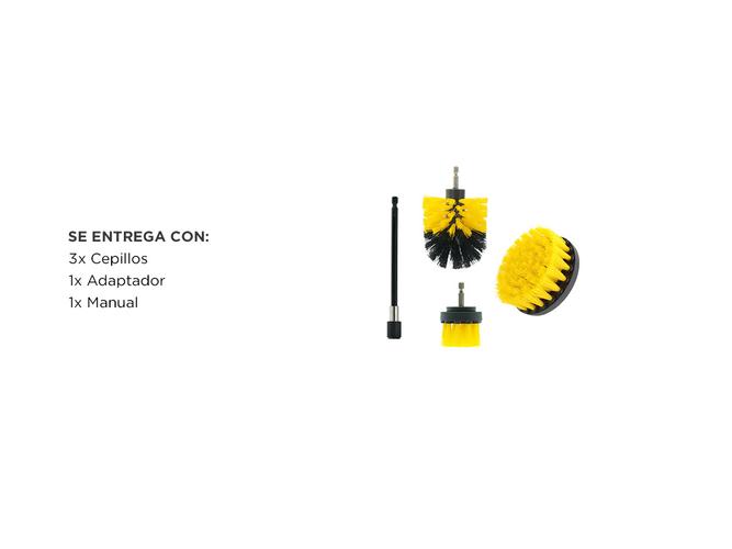 Set de Cepillos de Limpieza Gadnic Cleaner02 4 Cabezales Aptos para Taladro - 4