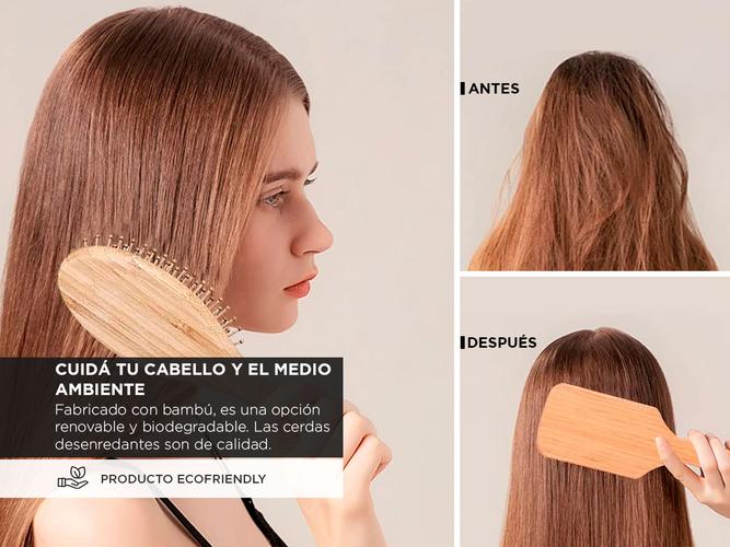 Set x2 Cepillos de Pelo Gadnic de Bambú Desenredantes - 2
