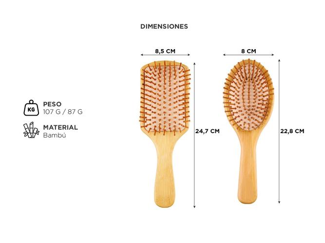 Set x2 Cepillos de Pelo Gadnic de Bambú Desenredantes - 3