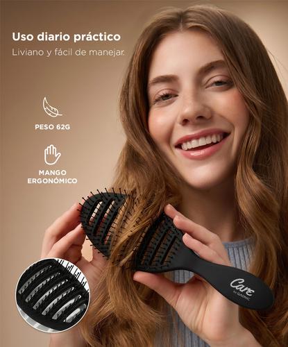 Cepillo De Pelo Care By Gadnic Desenredante Anti Tirones Diseño Ventilado Cabello Húmedo Seco - 4