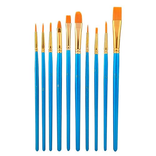 Kit x10 Pinceles Para Artistas Gadnic ART1 Arte Acuarela Óleo - 0