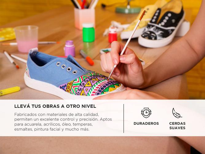 Kit x15 Pinceles para Artistas Gadnic ART3 Arte y Pintura Estuche Esponja Espátula - 3