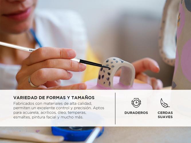 Kit De 24 Pinceles Para Artistas Gadnic ART4 Arte Acuarela Óleo  - 3