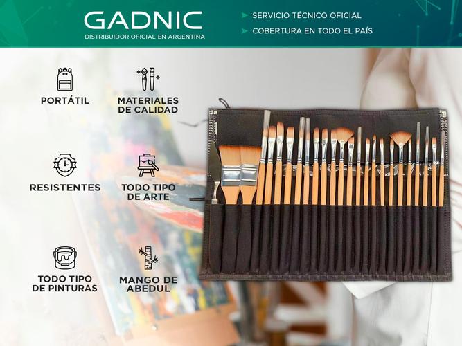 Juego de Brochas Gadnic 24 Pinceles con espátula - 1