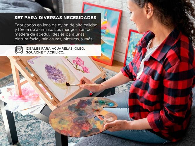 Juego de Brochas Gadnic 24 Pinceles con espátula - 2