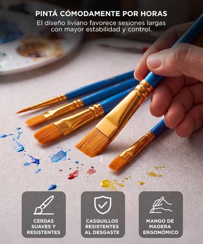Set x20 Pinceles Para Artistas Gadnic ART07 De Aceite Acuarela  - 3