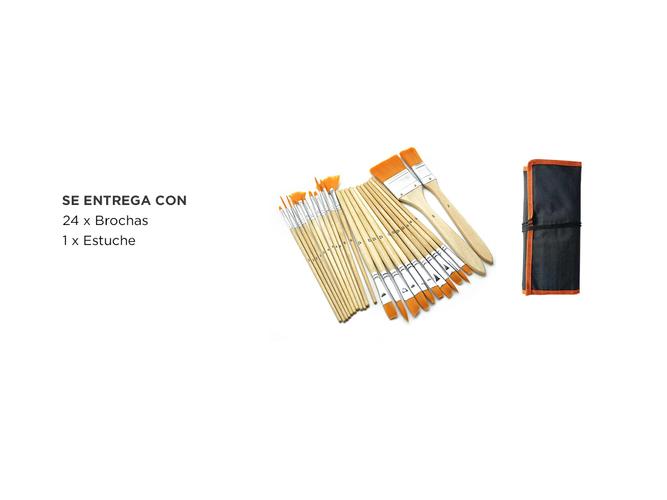 Set x24 Brochas Gadnic ART09 de Pintura Arte - 4