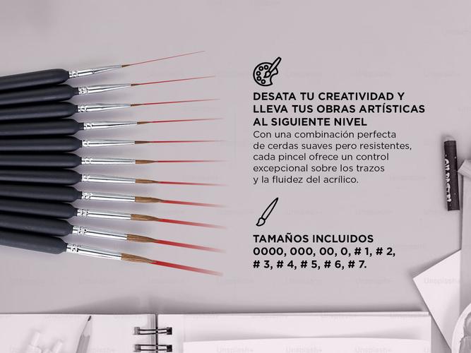 Kit x11 Pinceles Artísticos Gadnic De Dibujo Acuarela  - 2