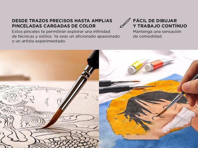 Kit x11 Pinceles Artísticos Gadnic De Dibujo Acuarela  - 3