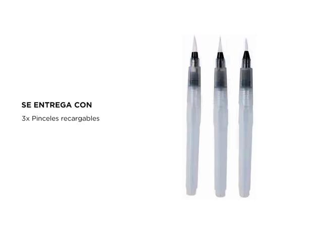 Pinceles Recargables Gadnic Para Acuarela - 4
