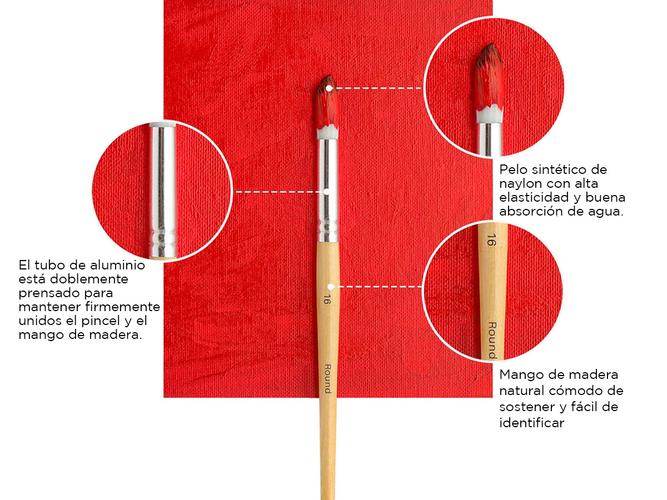 Kit de 24 pinceles de pintura Gadnic con Estuche - 3