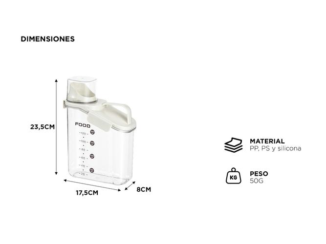 Dispenser Cerealero Gadnic Contenedor Hermético 1,6L  - 3