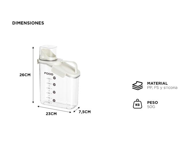 Dispenser Cerealero Gadnic Contenedor Hermético 1,6L  - 3