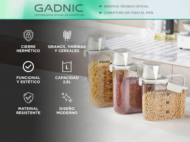 Kit x3 Dispenser Cerealero Gadnic Alimentos Ecologico - 1
