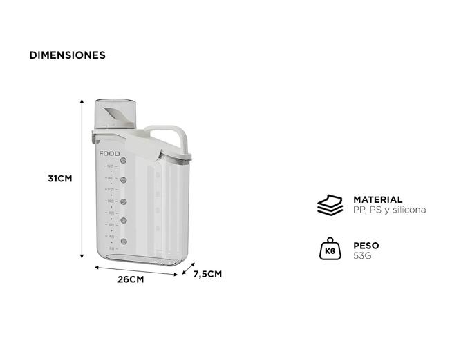 Dispenser Cerealero Gadnic Contenedor Hermético 2,8L - 3