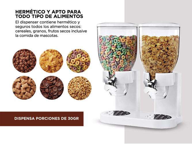 Dispenser de Cereales Gadnic Doble Cerealero Alimentos Secos - 2