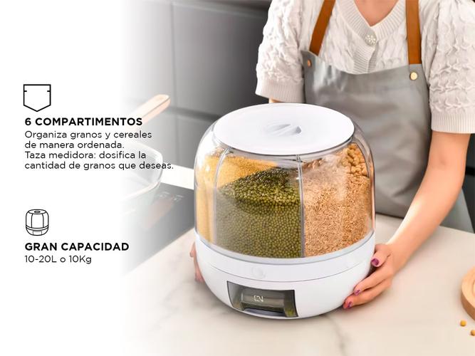 Dispenser de Granos Gadnic 6 Contenedores Giratorios - 2