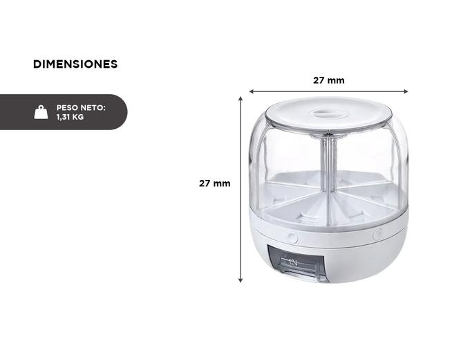 Dispenser de Granos Gadnic 6 Contenedores Giratorios - 5