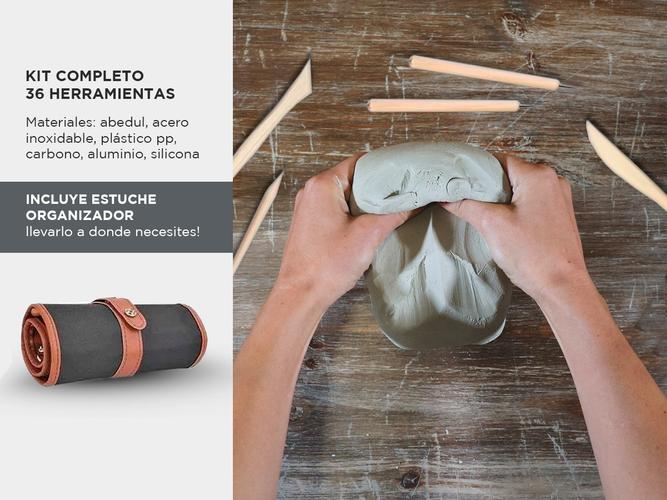 Set Herramientas de Arcilla 36 Piezas Gadnic STQY16 Alfarería Para Arcilla Cerámica - 3