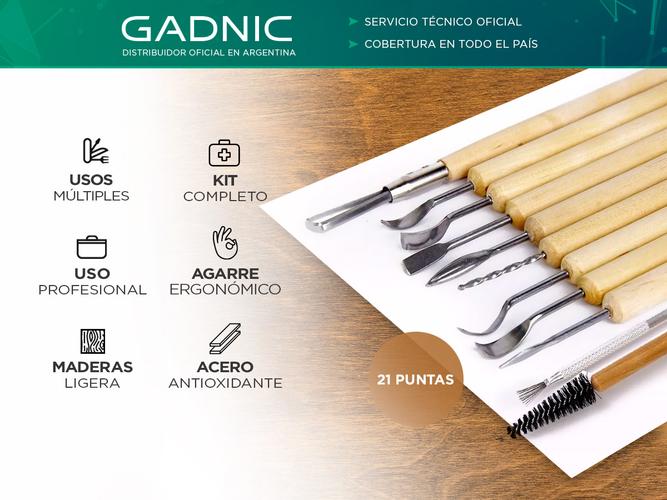 Devastadores Estecas Gadnic Para Alfareria Ceramica Arcilla  - 1