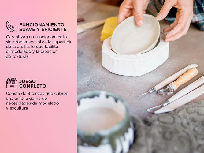 Kit Set Herramientas Gadnic Para Arcilla Ceramica Estecas - 2