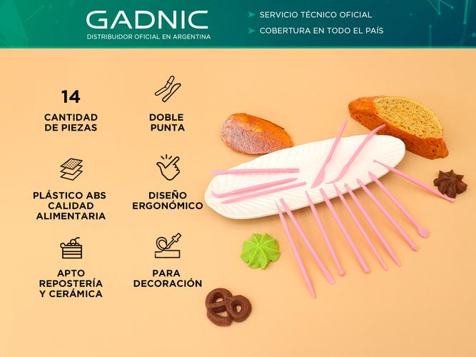 Set X14 Estecas Doble Punta Gadnic Reposteria Porcelana Fria - 1