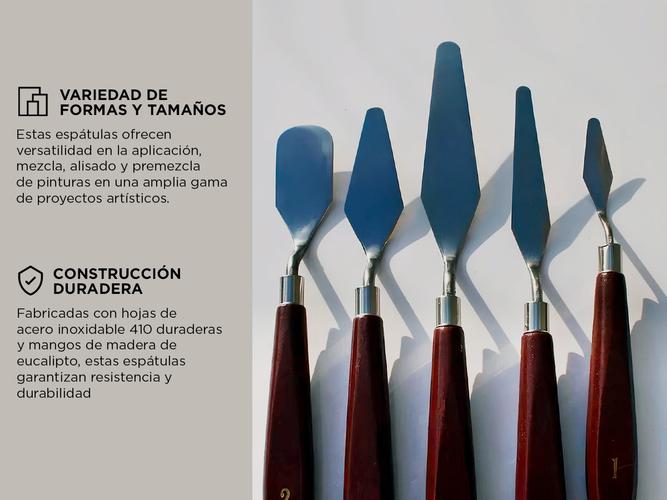 Set de Espatulas Metalicas Gadnic para Pintura Oleo y Acrilico - 2