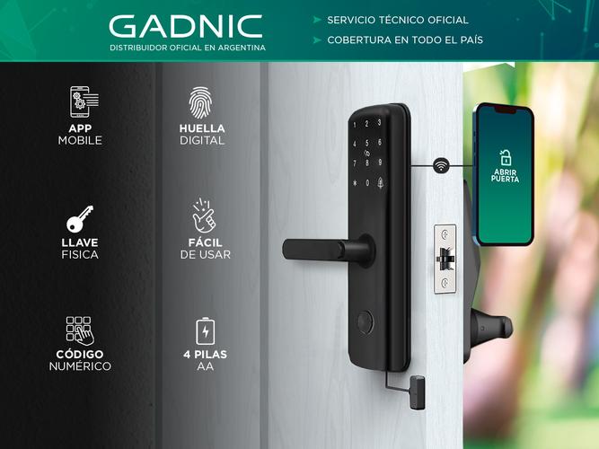 Cerradura Biometrica Gadnic Smart-L Huella Digital Bluetooth - 1