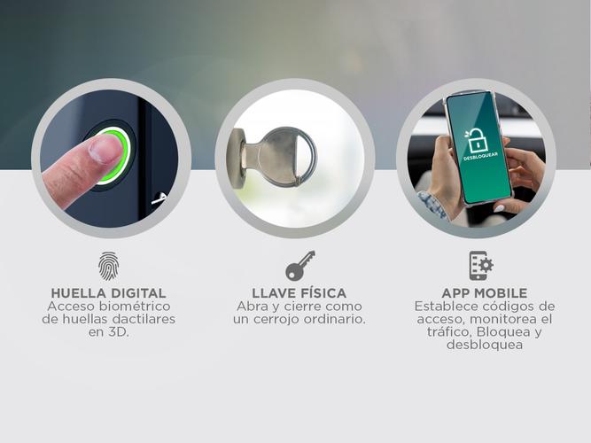Cerradura Biometrica Gadnic Smart-L Huella Digital Bluetooth - 3