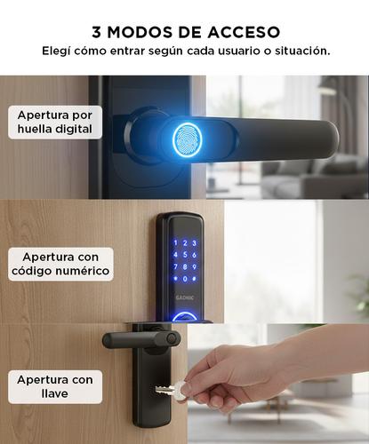 Cerradura Biometrica Gadnic Smart-L Huella Digital Bluetooth - 2
