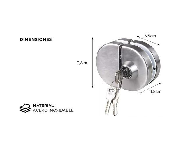 Cerradura Gadnic para Puertas de Vidrio - 3