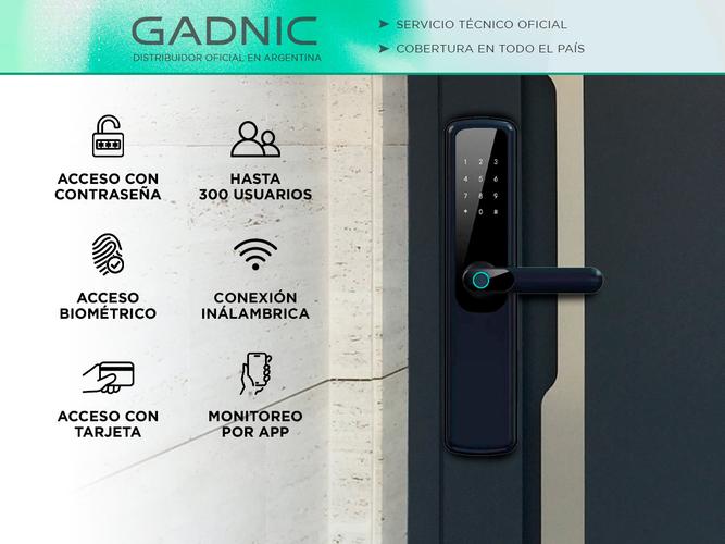 Cerradura Biometrica Gadnic Inteligente Huella Tarjeta - 1