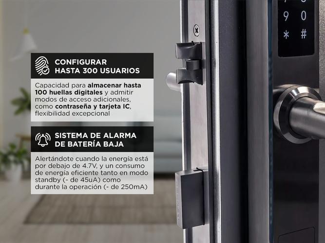 Cerradura Biometrica Gadnic Inteligente Huella Tarjeta - 2