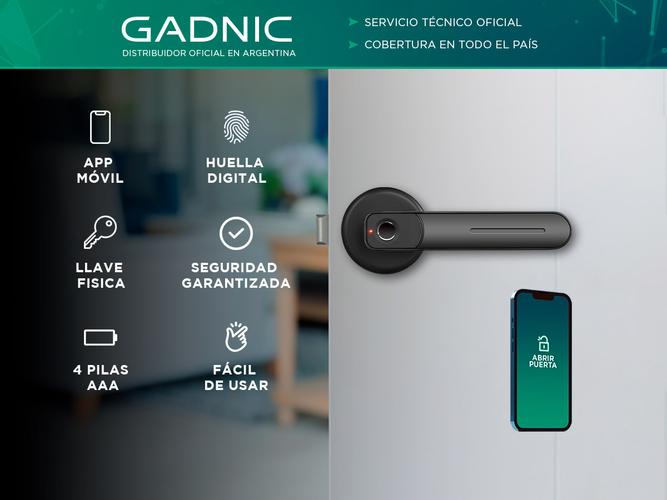 Cerradura Biométrica Inteligente Gadnic Con Huella Digital - 1